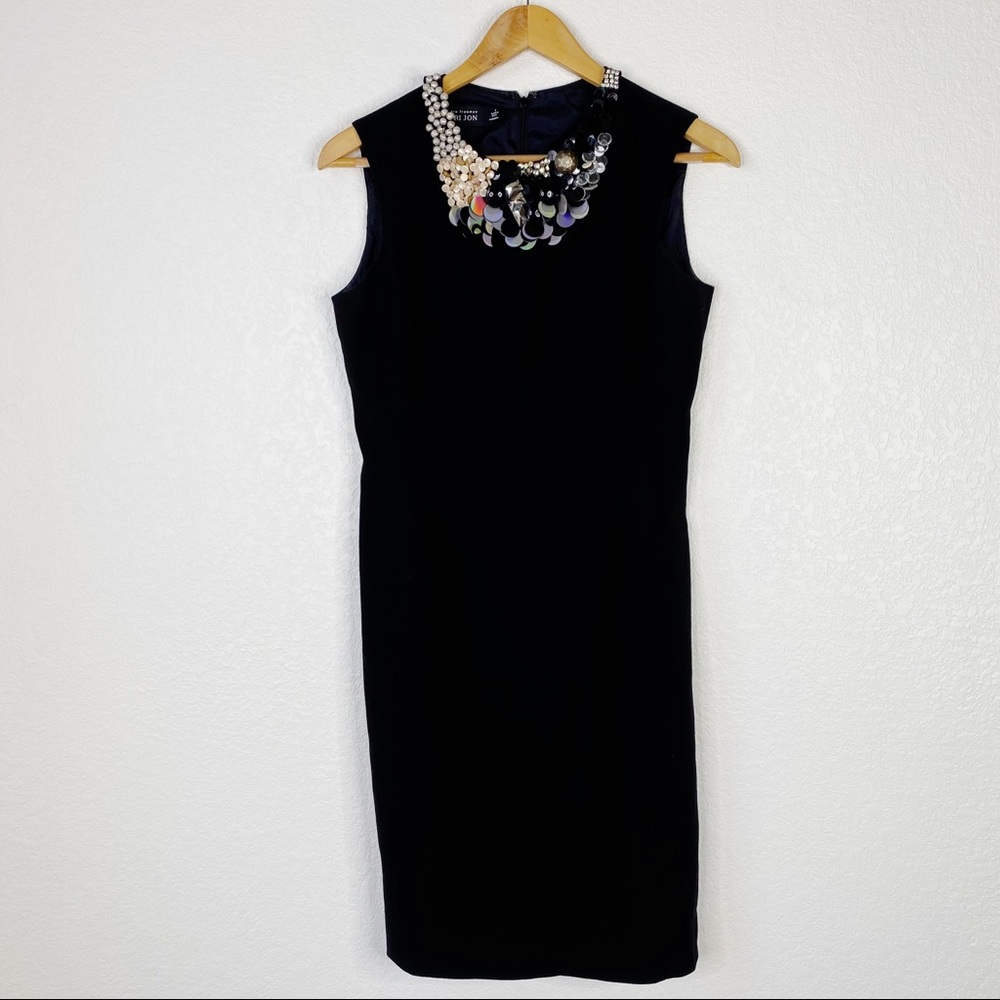 Rickie Freeman Teri Jon Beaded Cocktail Dress